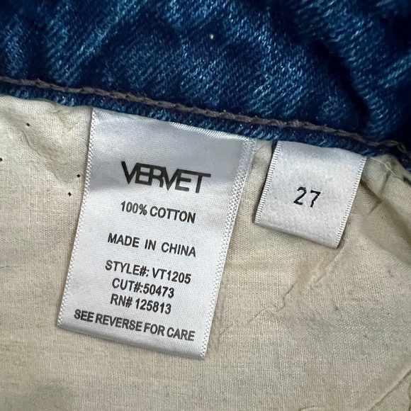 VERVET Super Distressed Boyfriend Straight Jean - Size 27 - Picture 8 of 11